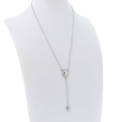 Collana Rosario Madonnas, Miracolosa con zirconi, argento 925