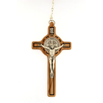 Rosario capoletto San Benedetto in legno d'ulivo,  grani  2,2 cm