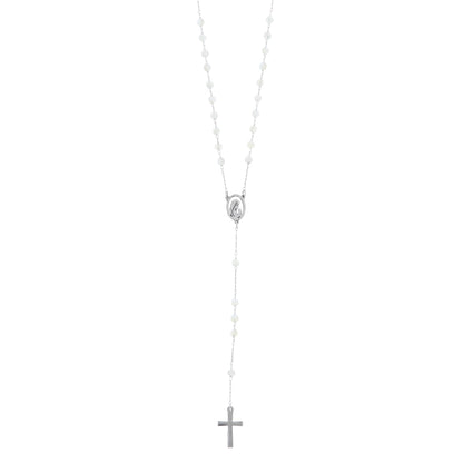 Rosario acciaio madre perla