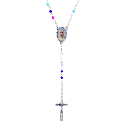 Rosario Corona con Grani Colorati Papa Leone XIV