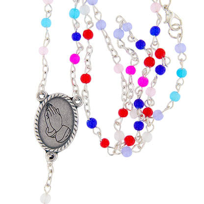 Rosario Corona con Grani Colorati Papa Leone XIV