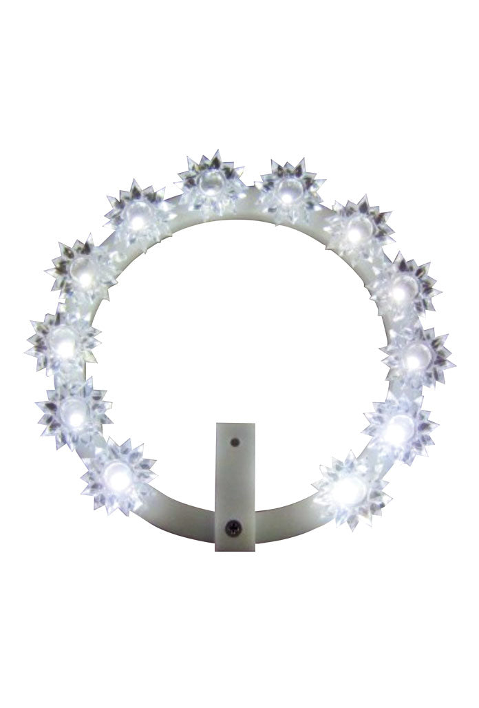 Stellario in plexiglass 10 stelle con led bianchi. Diametro 8 cm