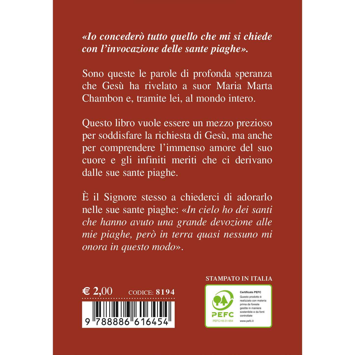 Le sante Piaghe di nostro Signore Gesù Cristo