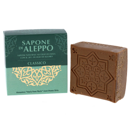 Sapone di Aleppo dal monastero trappista Fons Pacis, Siria. Confezione da 120 gr
