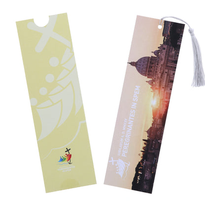 Segnalibro in carta, con grafiche Giubileo 2025. Dimensioni 22x6,5 cm