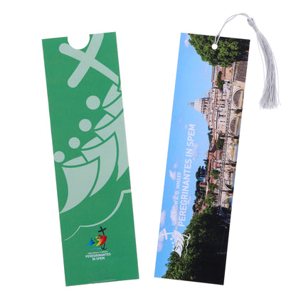 Segnalibro in carta, con grafiche Giubileo 2025. Dimensioni 22x6,5 cm
