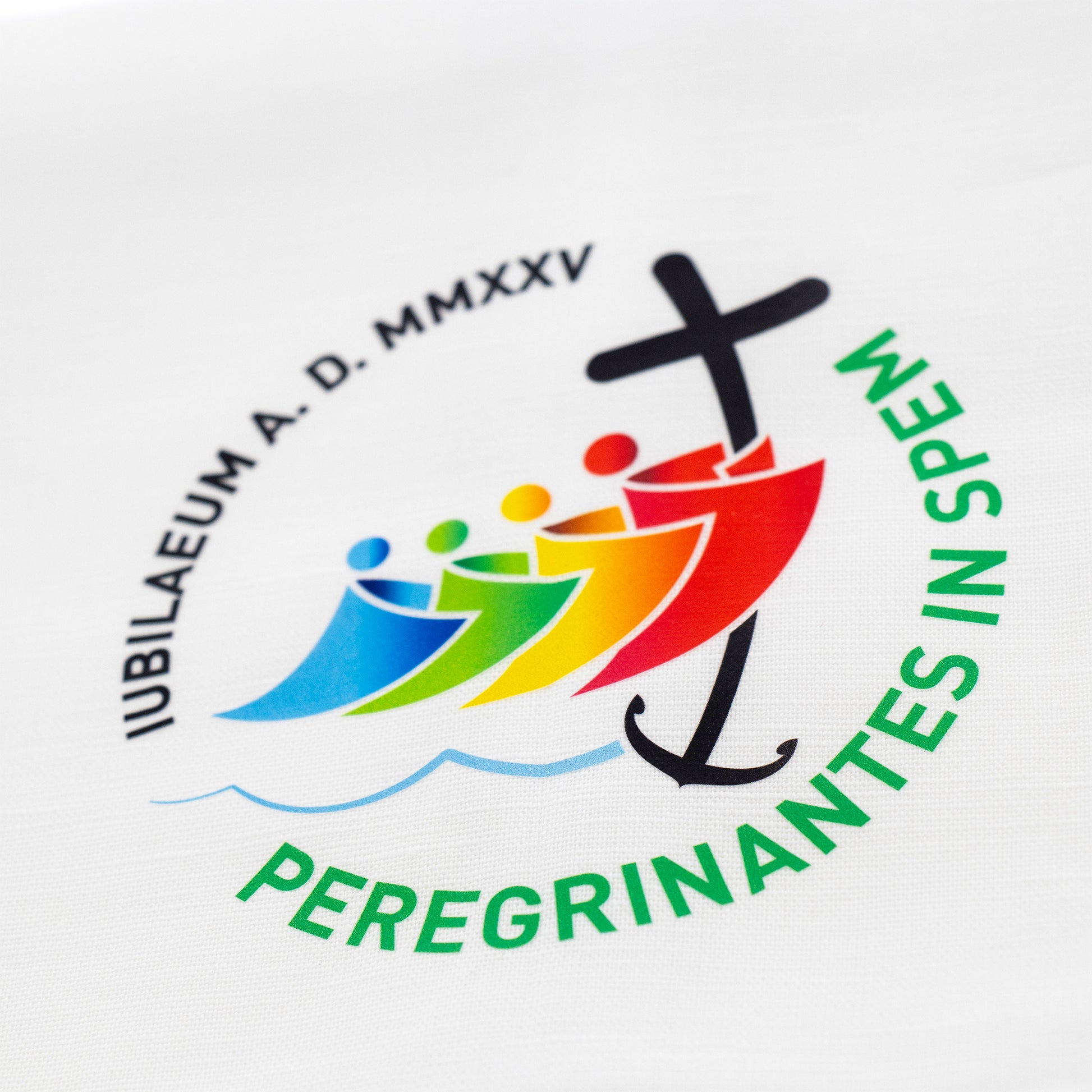 Servizio da altare in lino, con logo Giubileo