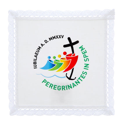 Servizio da altare in lino, con logo Giubileo