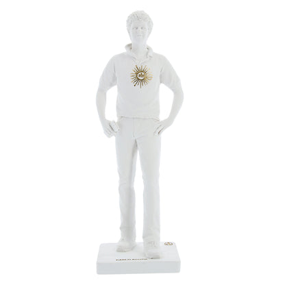 Statua Carlo Acutis in polvere di marmo bianca. Altezza 37 cm