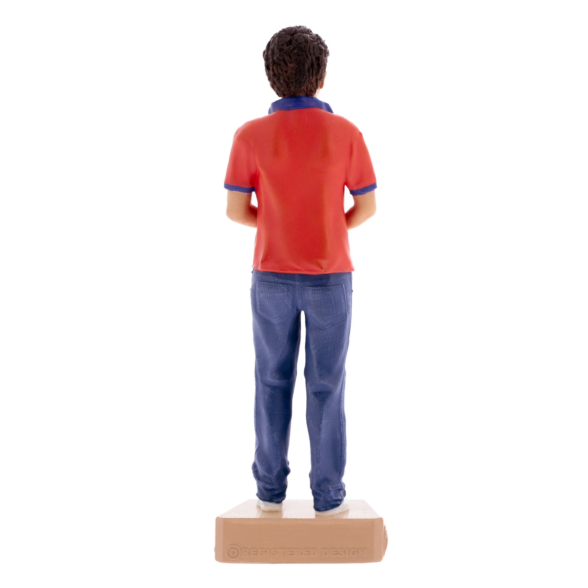 Statua San Carlo Acutis in resina colorata. Altezza 15 cm