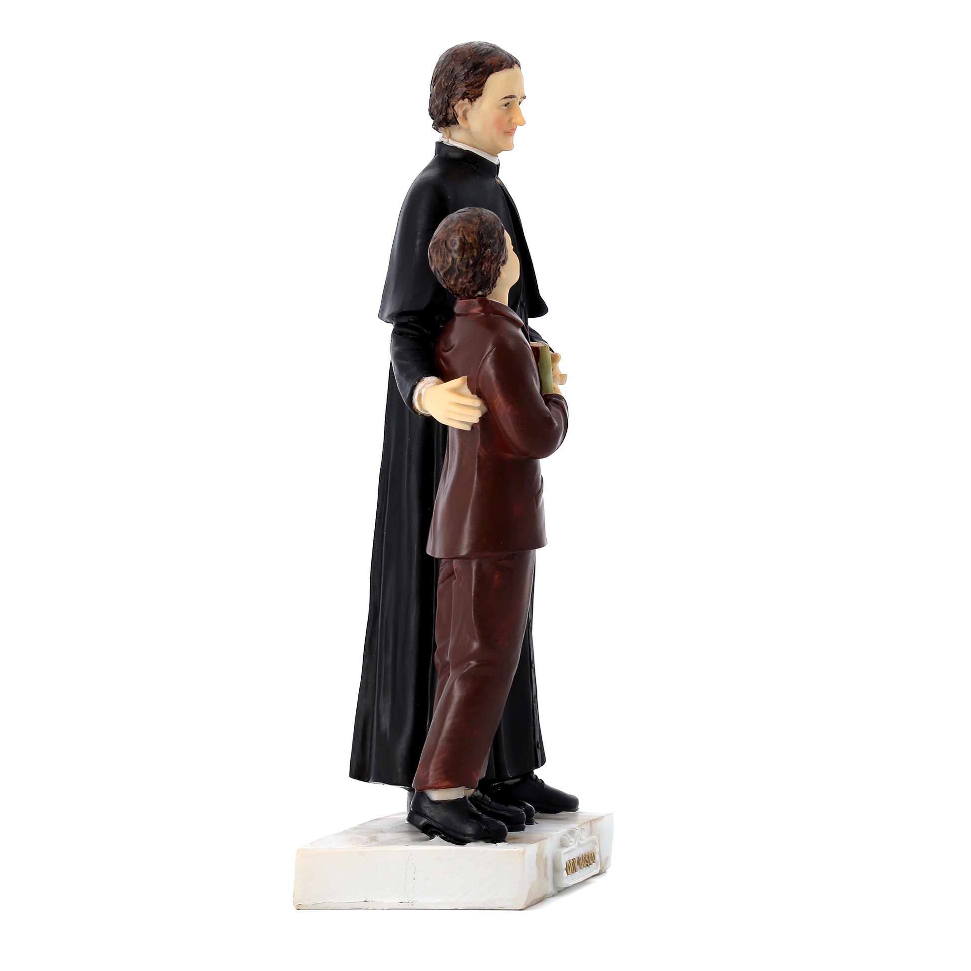 Statua Don Bosco e Domenico Savio in resina. Altezza 20 cm
