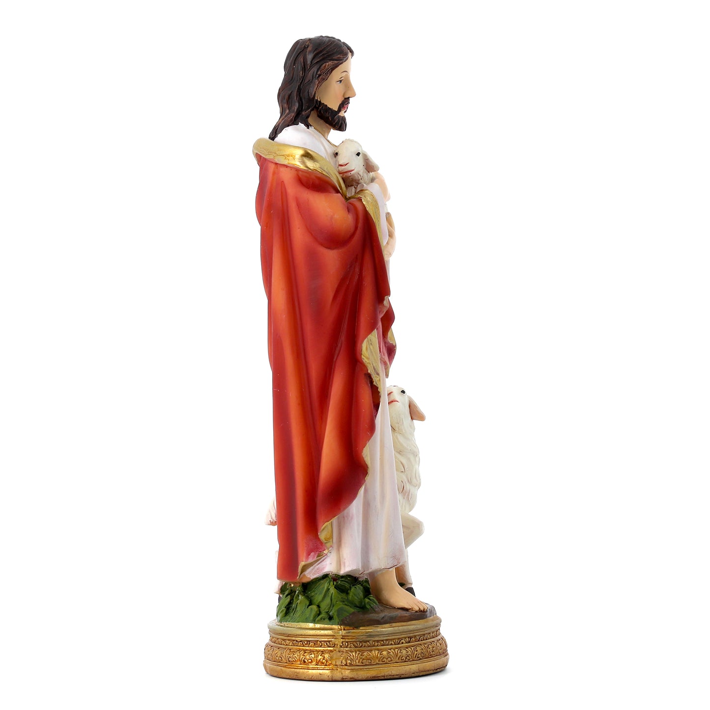 Statua Gesù Buon Pastore in resina. Altezza 20 cm
