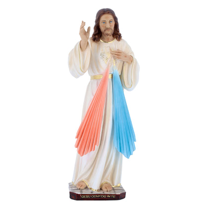 Statua Gesù Misericordioso in resina vuota. Altezza 49 cm