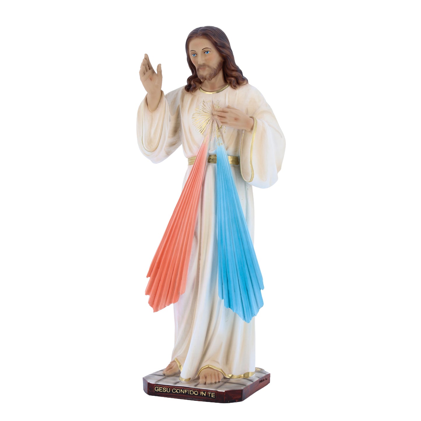 Statua Gesù Misericordioso in resina vuota. Altezza 49 cm