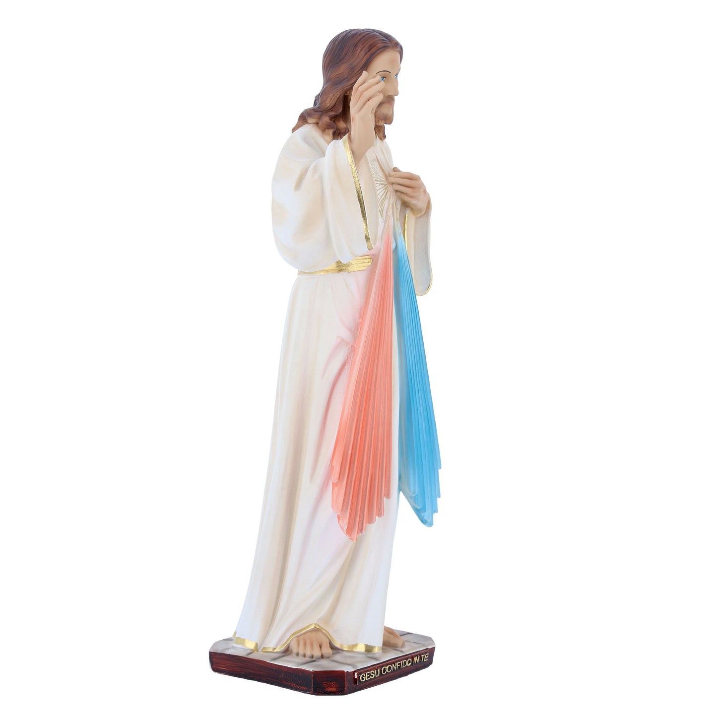 Statua Gesù Misericordioso in resina vuota. Altezza 49 cm