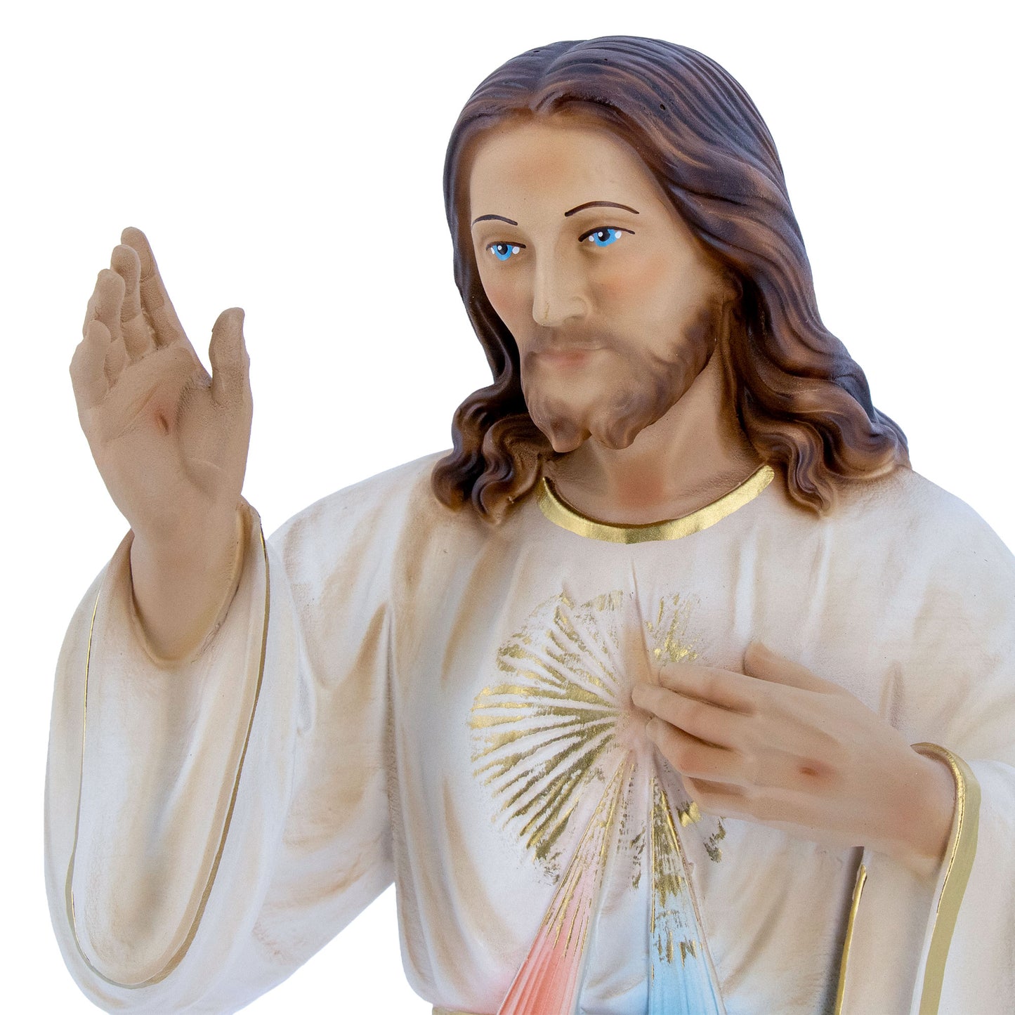 Statua Gesù Misericordioso in resina vuota. Altezza 49 cm