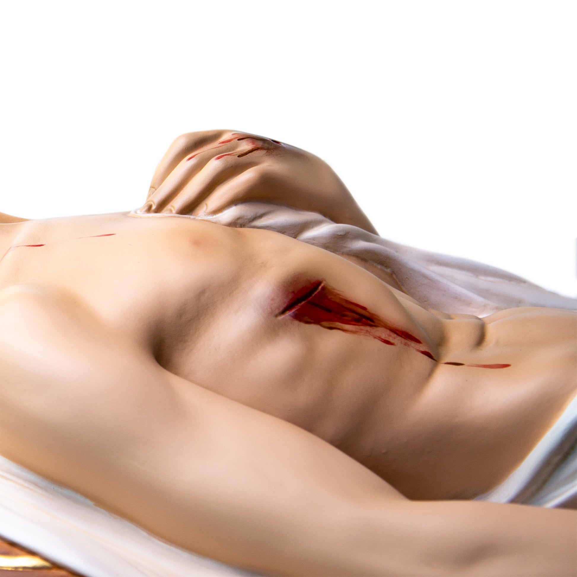 Statua Gesù Morto in vetroresina. Dimensioni 35 x 115 cm