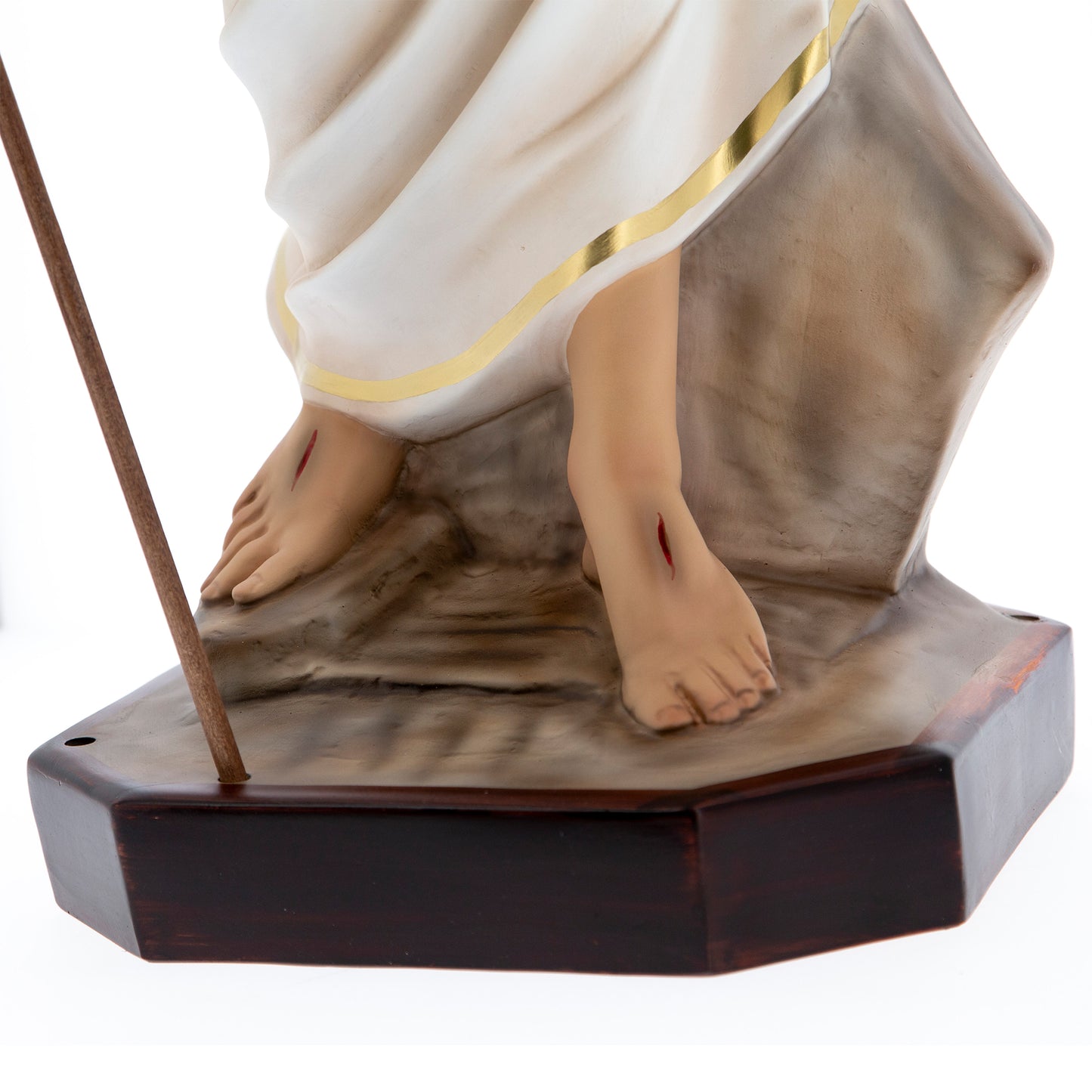 Statua Gesù Risorto in resina vuota colorata. Altezza 110 cm