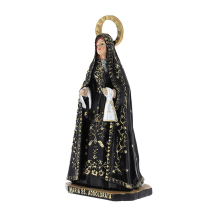 Statua Madonna Addolorata in resina. Altezza 20 cm