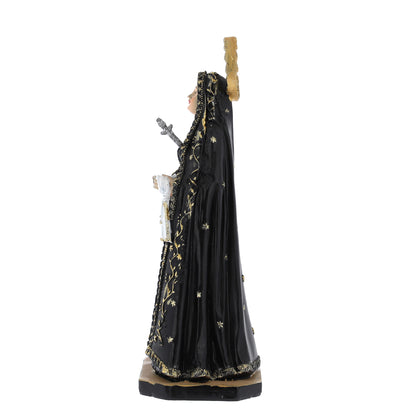 Statua Madonna Addolorata in resina. Altezza 20 cm