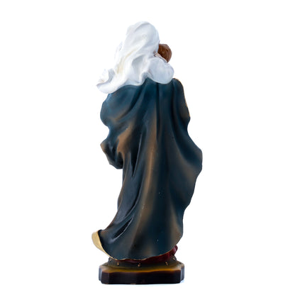 Statua Madonna con Bambino in resina. Altezza 20,5 cm
