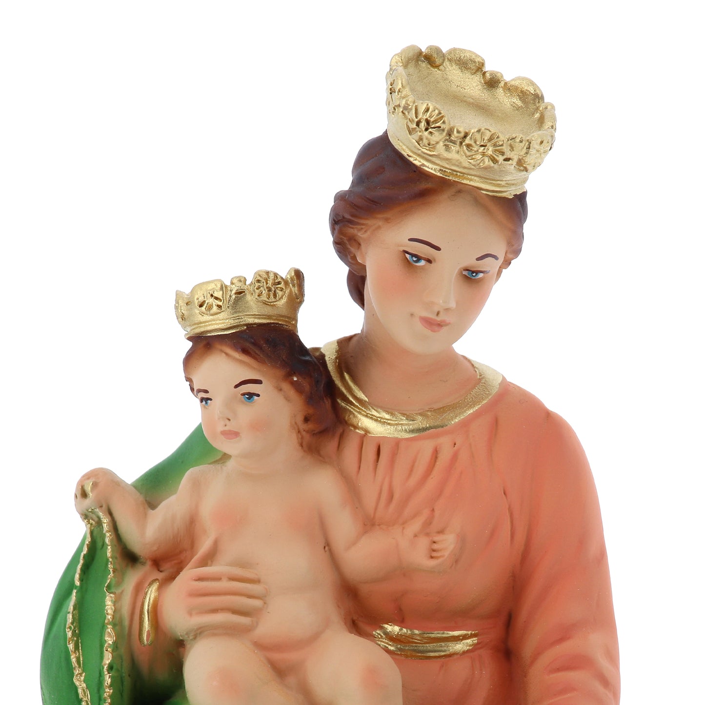 Statua Madonna di Pompei, in resina. Altezza 25 cm