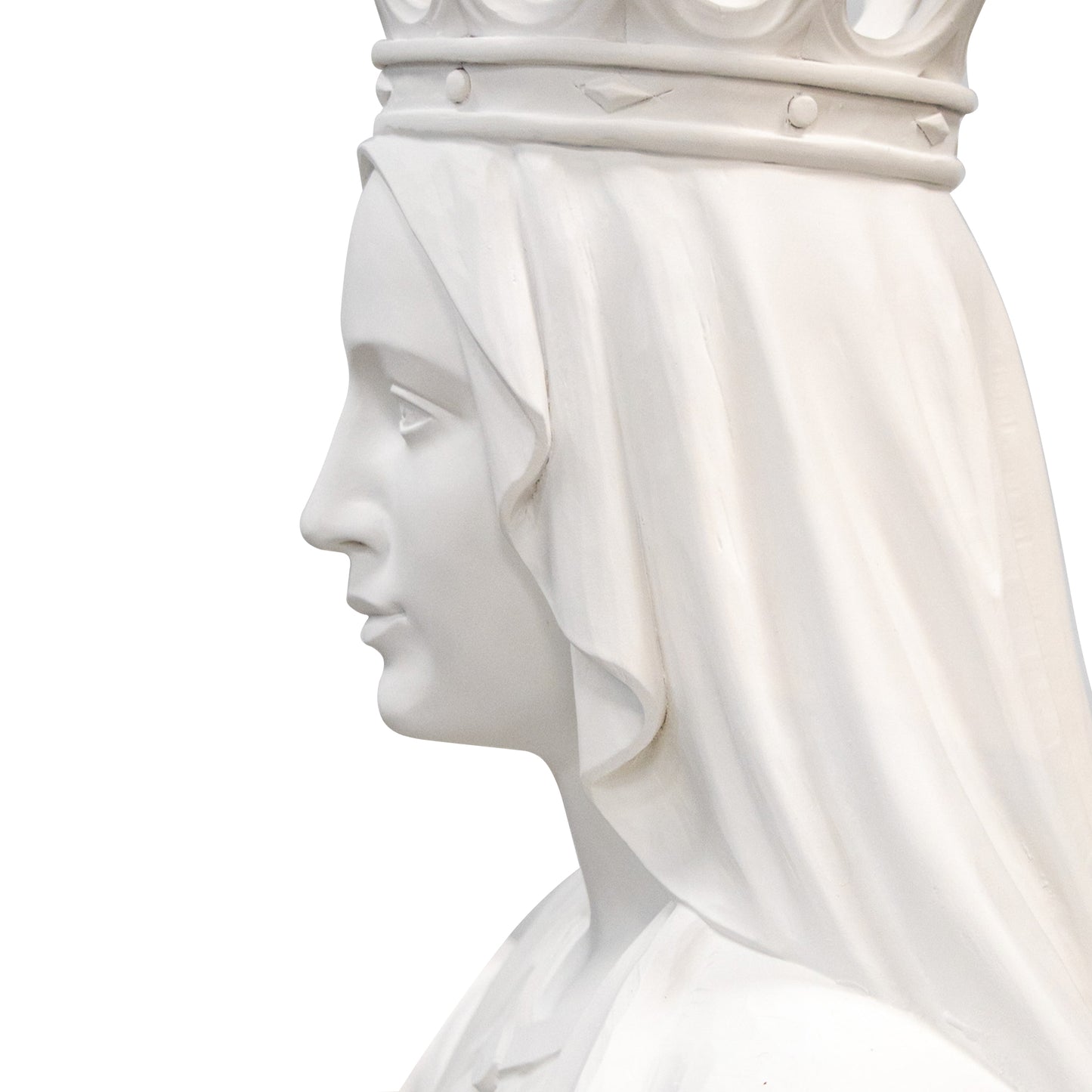 Statua Maria Mediatrice in vetroresina bianca. Altezza 160 cm