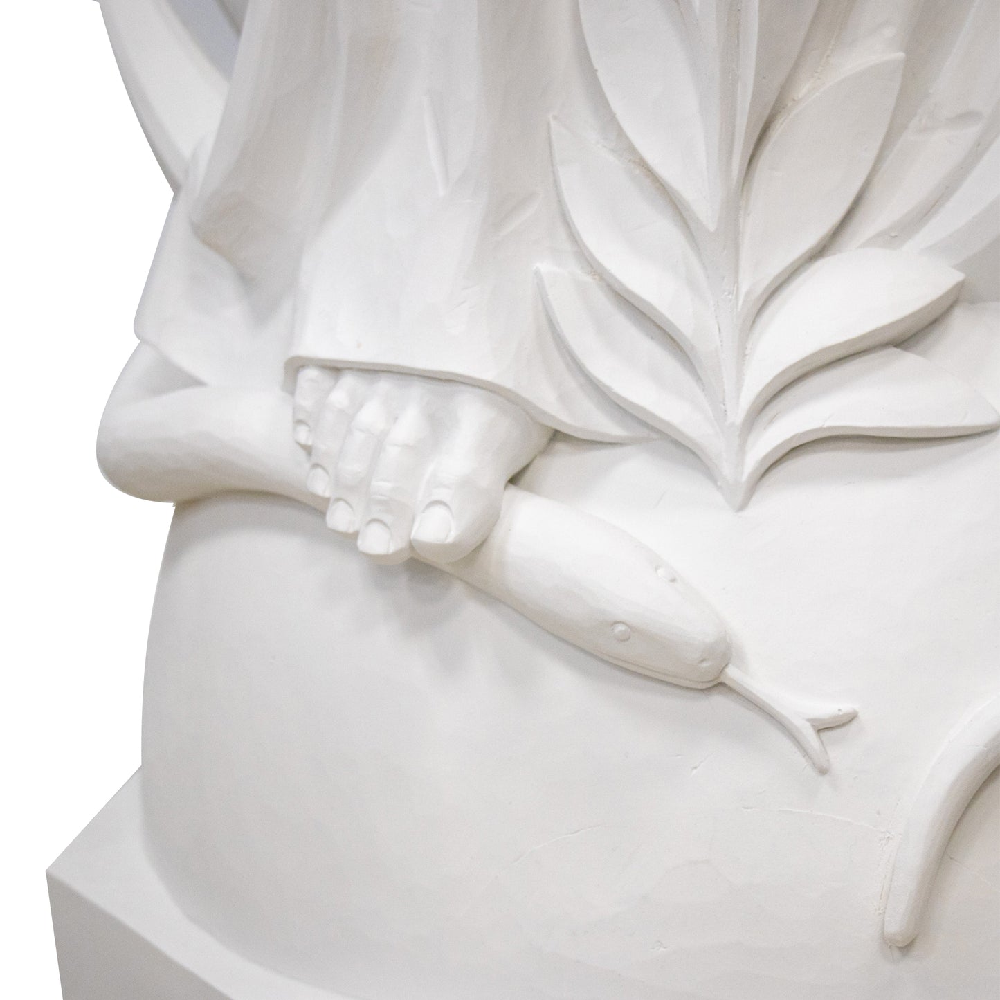 Statua Maria Mediatrice in vetroresina bianca. Altezza 160 cm
