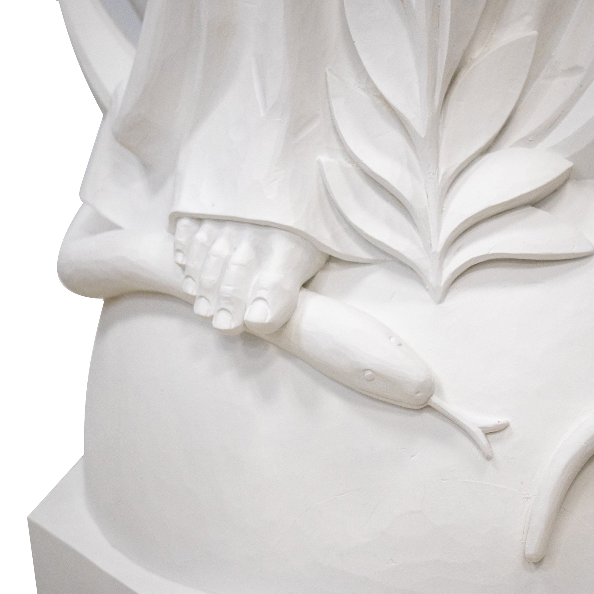 Statua Maria Mediatrice in vetroresina bianca. Altezza 160 cm