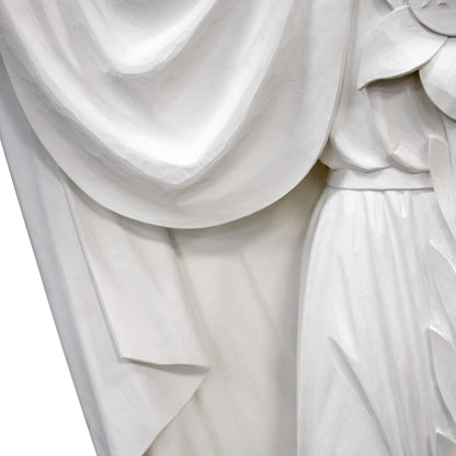 Statua Maria Mediatrice in vetroresina bianca. Altezza 160 cm
