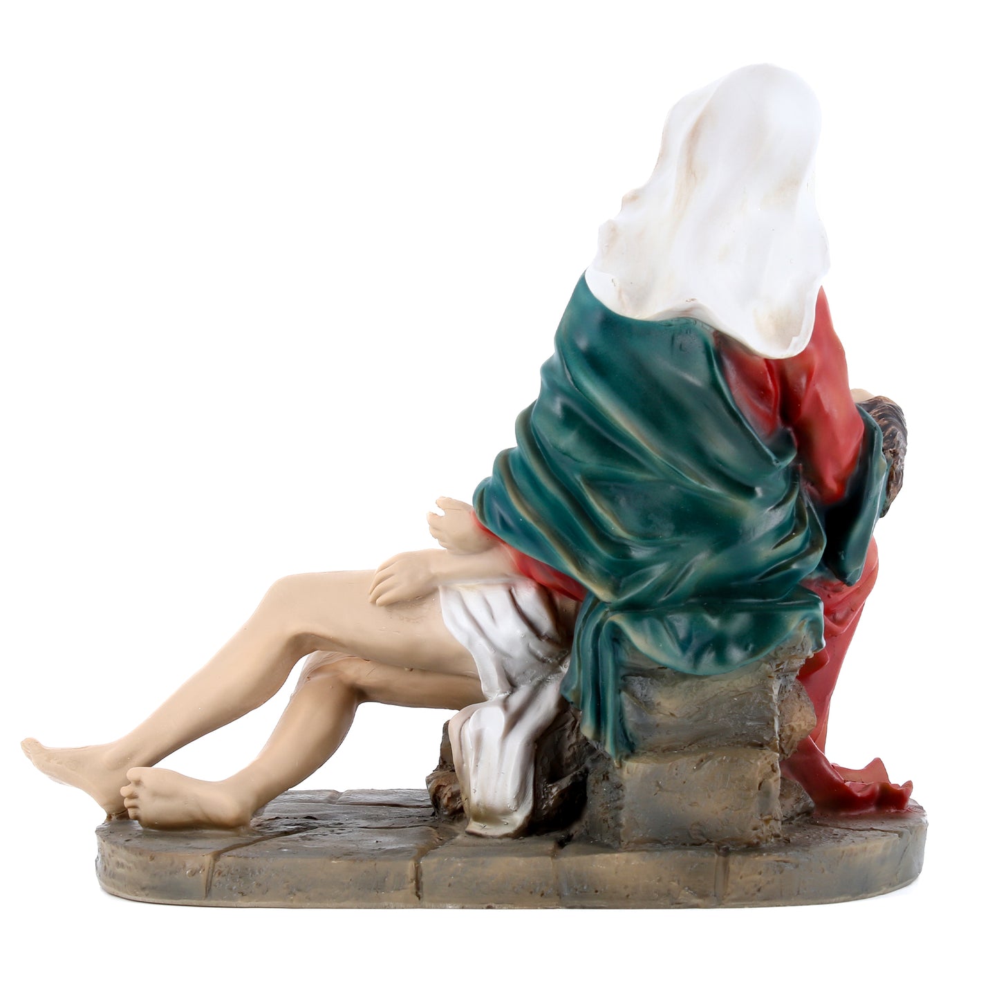 Statua Pieta' in resina. Altezza 19,5 cm