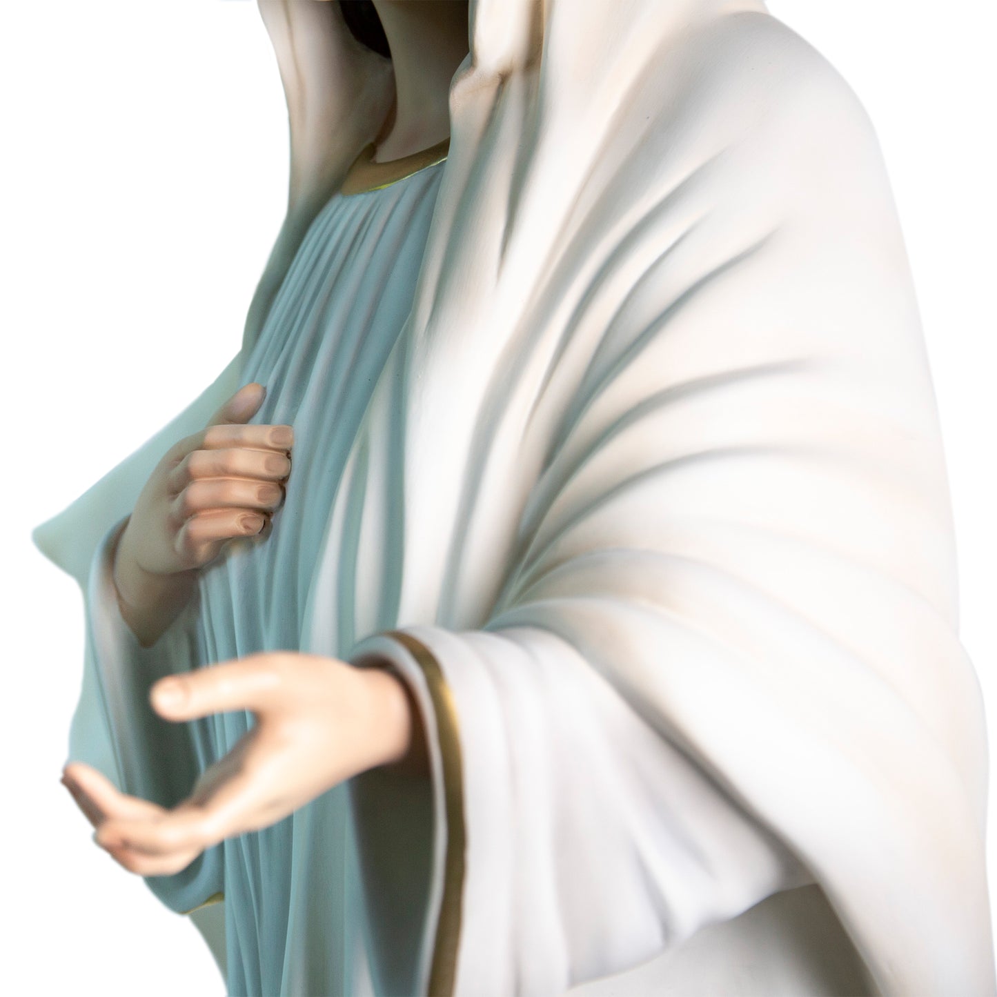 Statua Madonna Regina della pace, in vetroresina. Altezza 160 cm