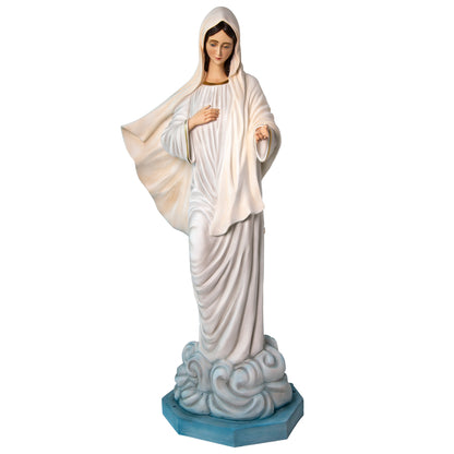 Statua Madonna Regina della pace, in vetroresina. Altezza 160 cm
