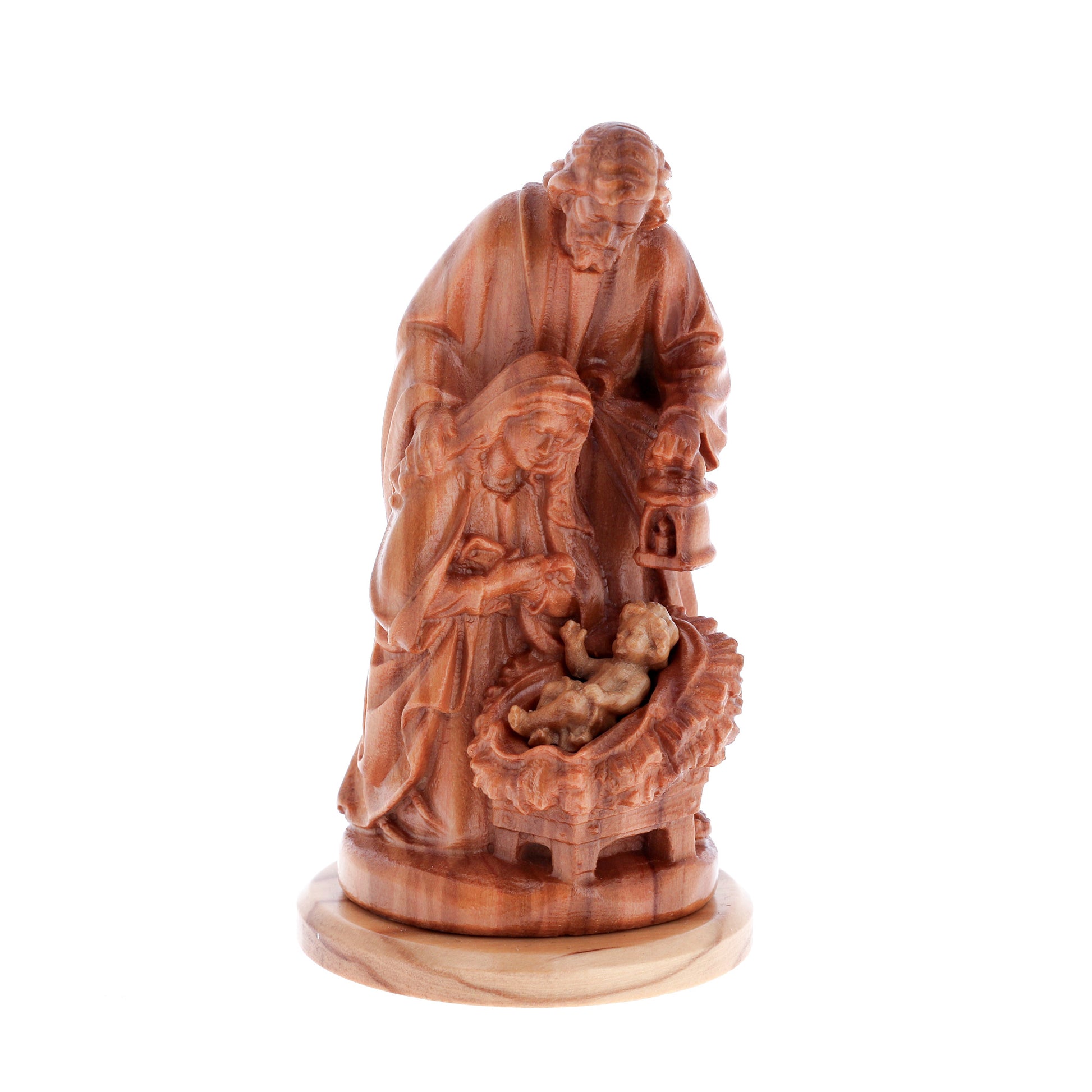Statua Natività, in legno d'olivo. Altezza 10,5 cm