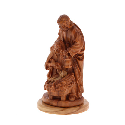 Statua Natività, in legno d'olivo. Altezza 10,5 cm