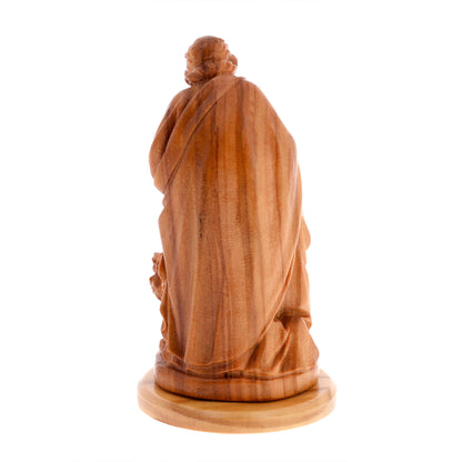 Statua Natività, in legno d'olivo. Altezza 10,5 cm