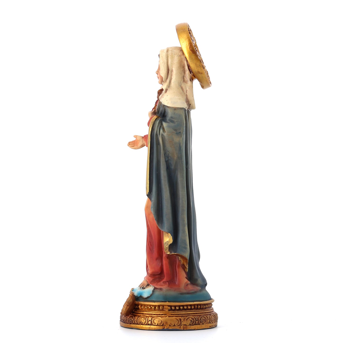 Statua Sacro Cuore di Maria in resina. Altezza 15 cm
