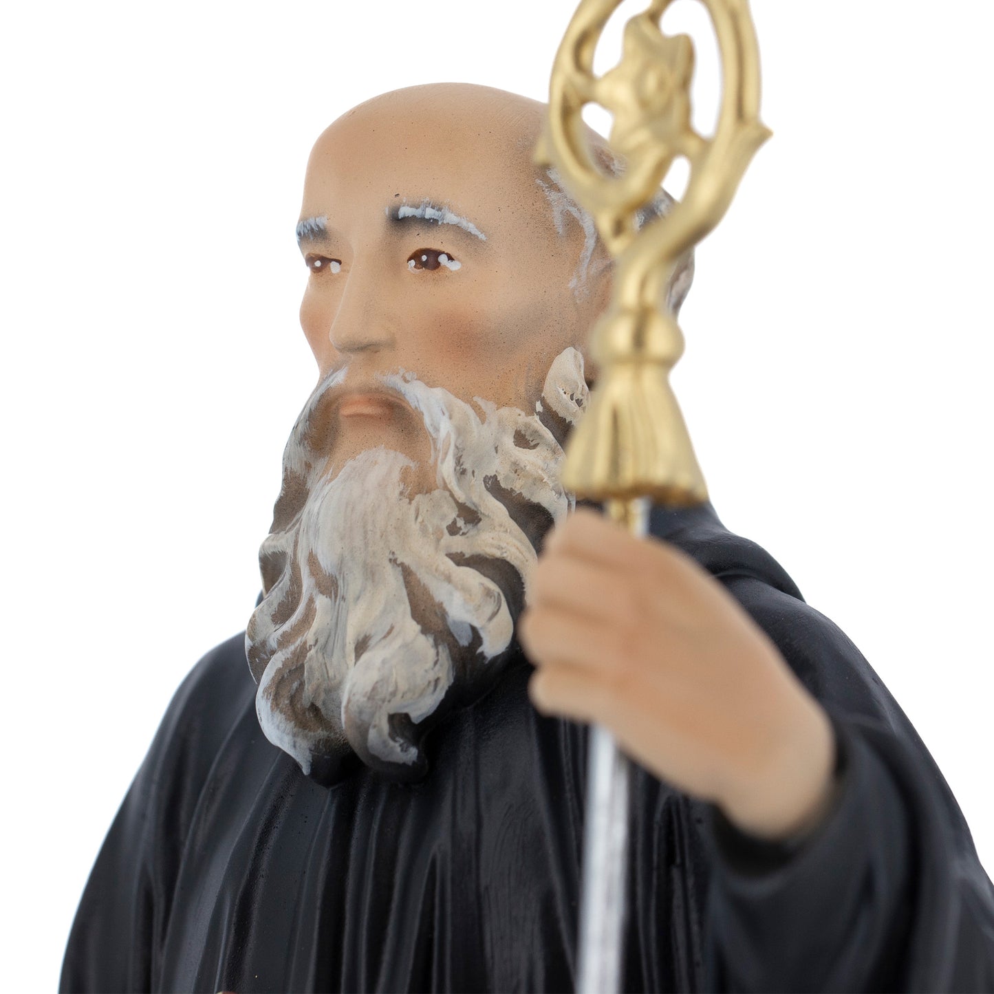 Statua San Benedetto in resina. Altezza 30 cm