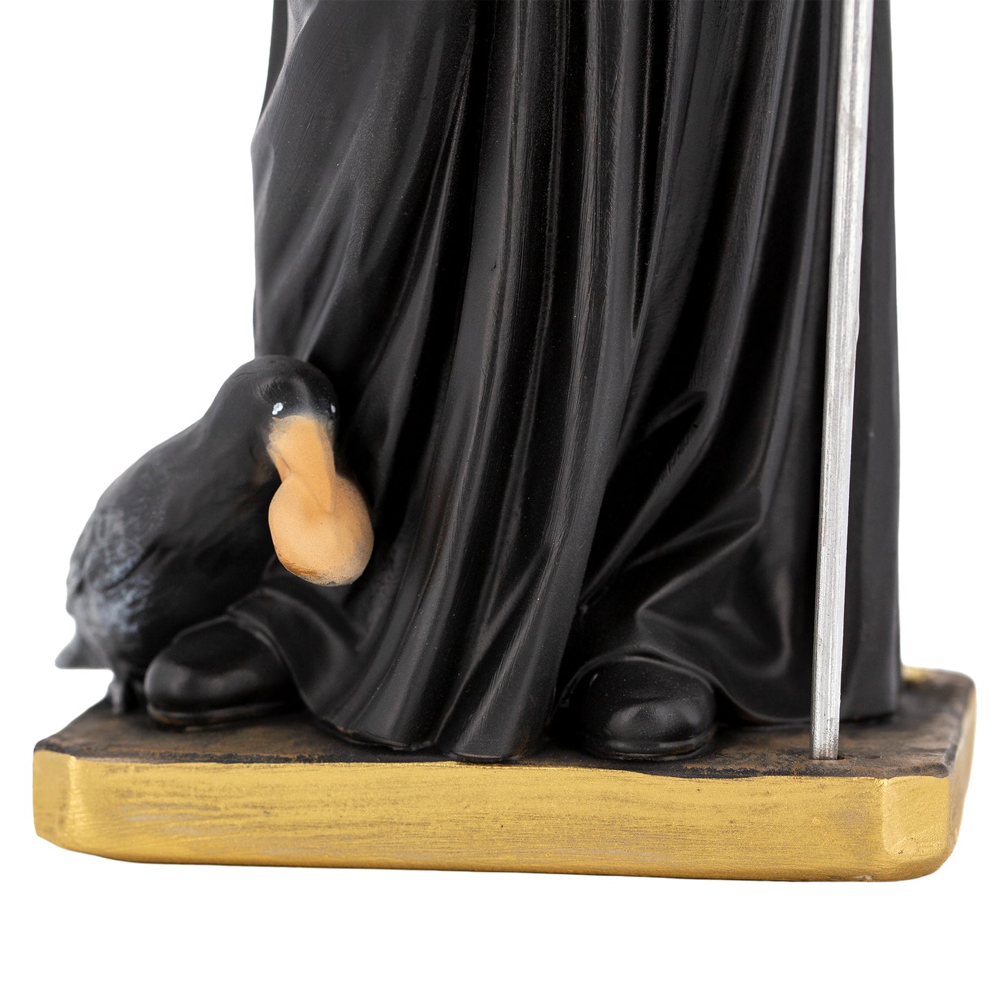 Statua San Benedetto in resina. Altezza 30 cm