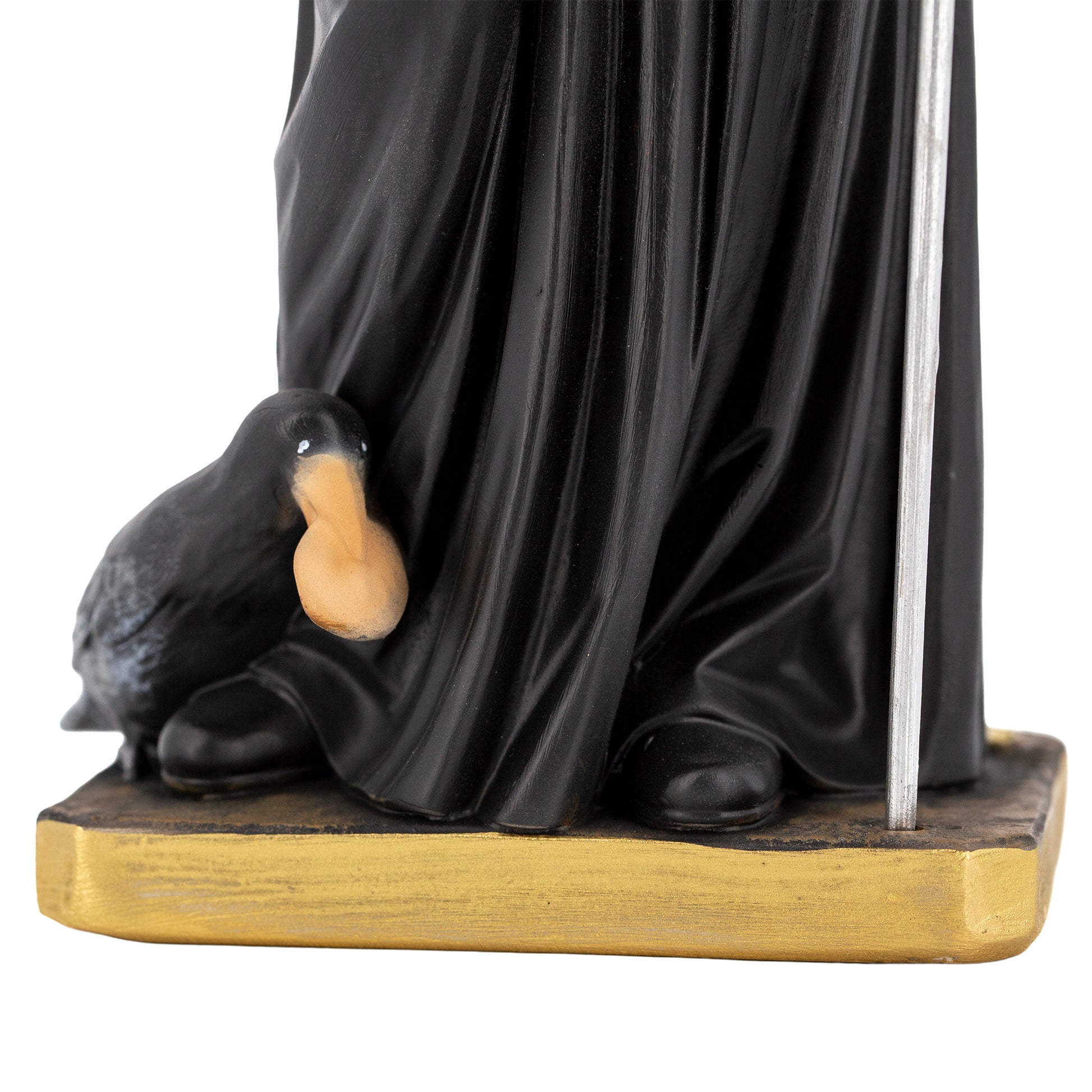 Statua San Benedetto in resina. Altezza 30 cm