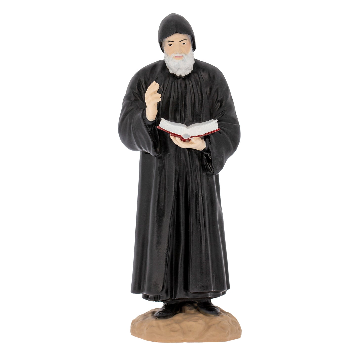 Statua San Charbel in polvere di marmo colorata. 20 cm