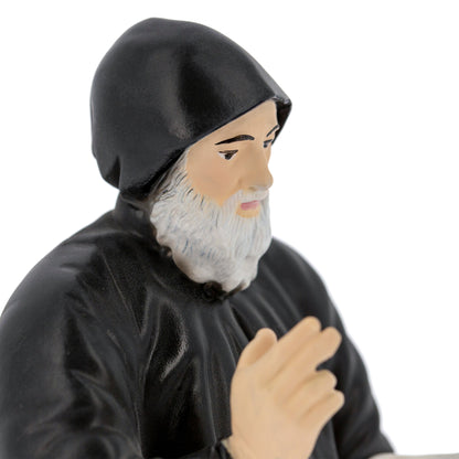 Statua San Charbel in polvere di marmo colorata. 20 cm