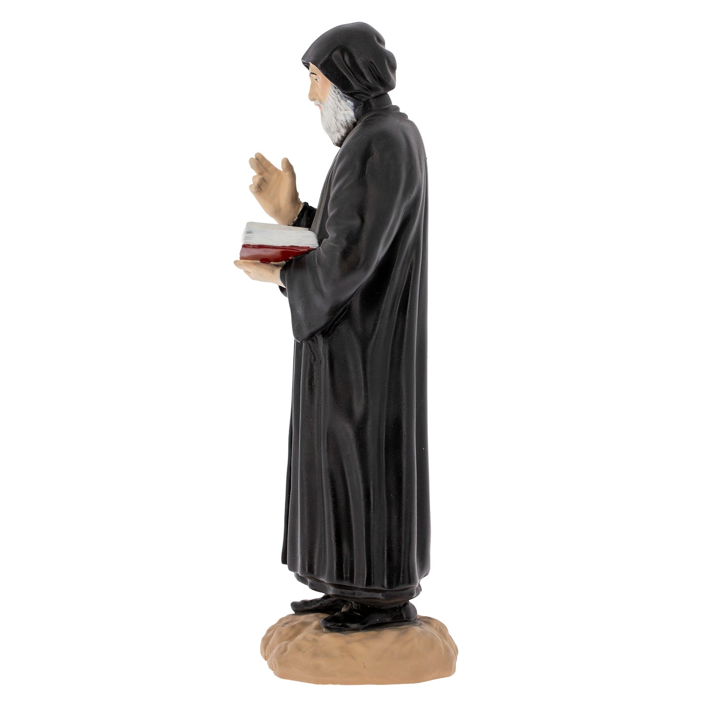 Statua San Charbel in polvere di marmo colorata. 20 cm