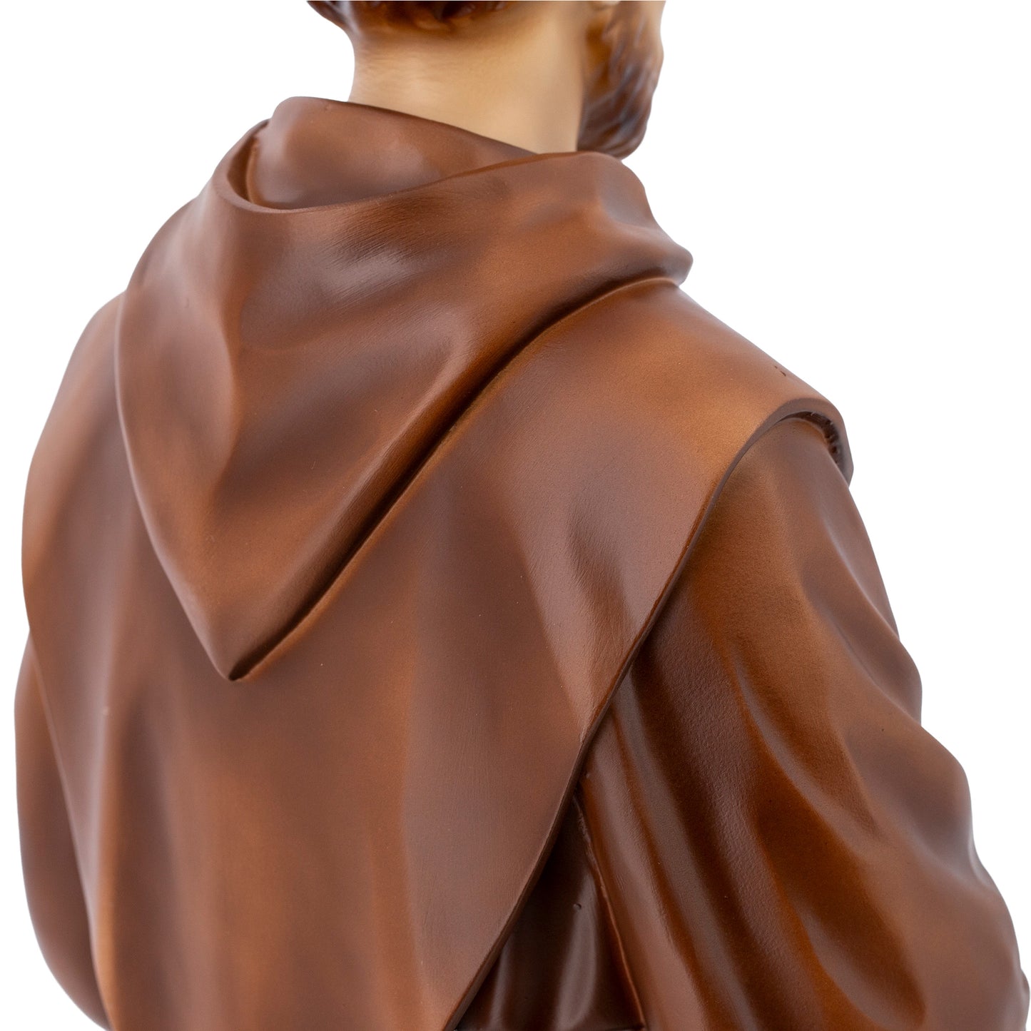 Statua San Francesco e il lupo in resina vuota 60 cm