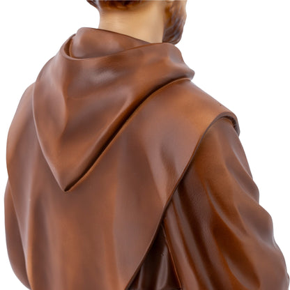Statua San Francesco e il lupo in resina vuota 60 cm