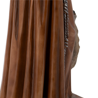 Statua San Francesco e il lupo in resina vuota 80 cm