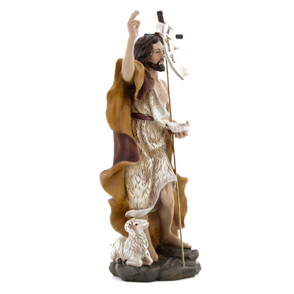 Statua San Giovanni Battista in resina. Altezza 22,3 cm