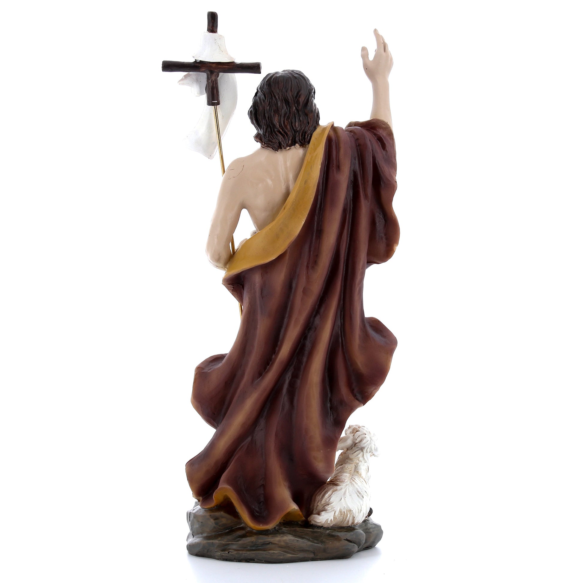 Statua San Giovanni Battista in resina. Altezza 22,3 cm