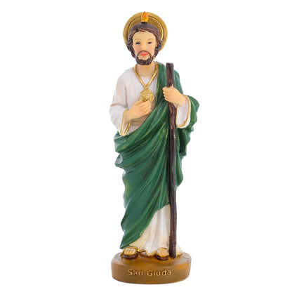 Statua San Giuda Taddeo in resina. Altezza 13,5 cm