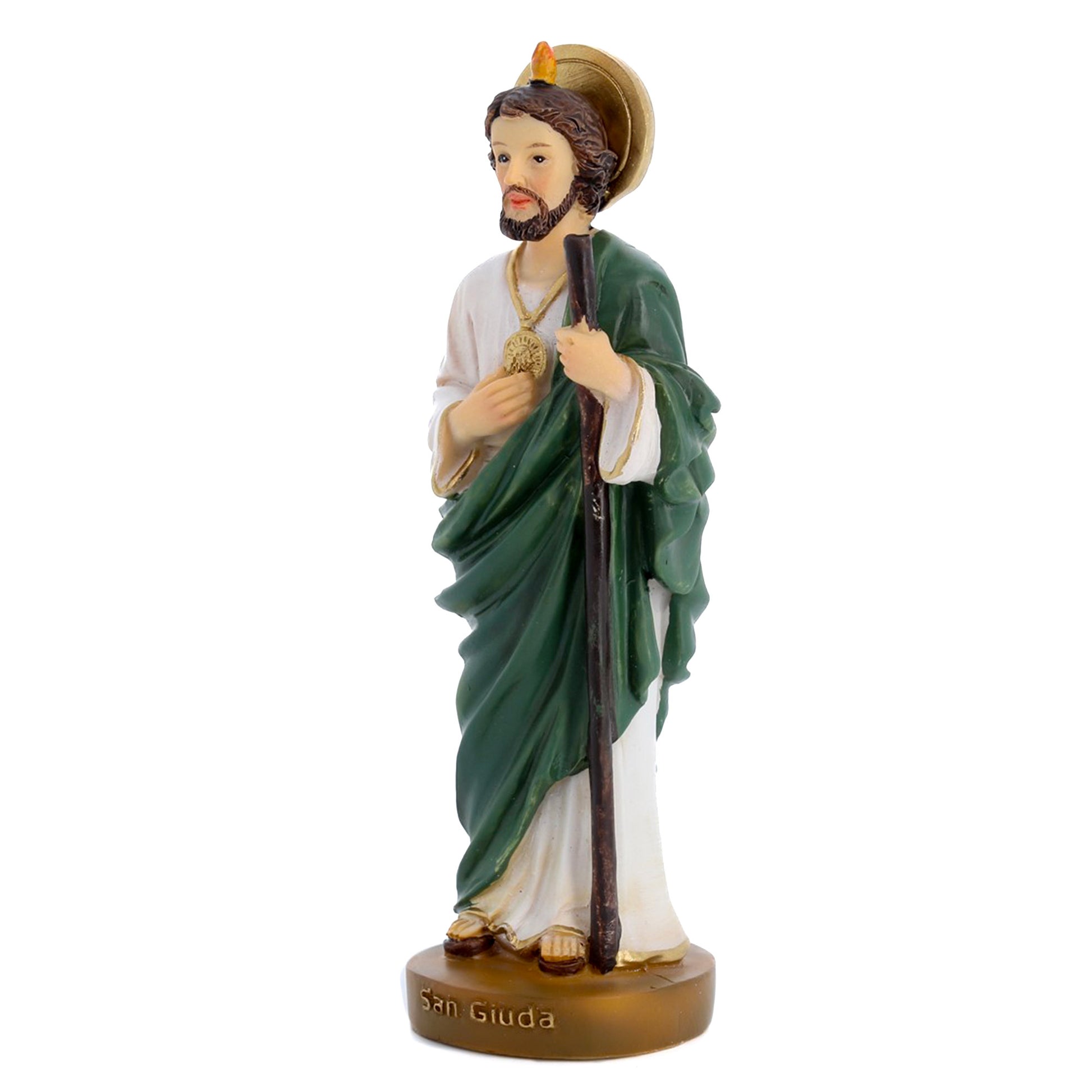 Statua San Giuda Taddeo in resina. Altezza 13,5 cm